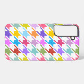 Coque Samsung Galaxy Houndstooth Multicolor+White Big Motif (Verso Horizontal)