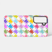 Coque Samsung Galaxy Houndstooth Multicolor+White Big Motif (Verso Horizontal)