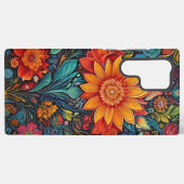 Coque Samsung Galaxy Housse de fleurs (Verso Horizontal)