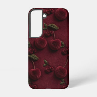 Coque Samsung Galaxy Housse de téléphone motif cerise rouge foncé migno