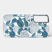 Coque Samsung Galaxy Hydrangea blanche aquarelle (Verso Horizontal)