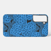 Coque Samsung Galaxy Hydrangée bleue (Verso Horizontal)