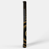 Coque Samsung Galaxy Hypnotic Golden Waves Modern Abstract Art (Côté droit)