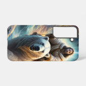 Coque Samsung Galaxy (IA générée) Jésus sur un ours polaire (Verso Horizontal)