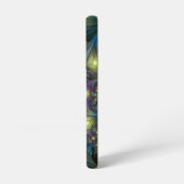 Coque Samsung Galaxy Illuminé Abstrait brillant Turquoise violet Fracta (Côté gauche)