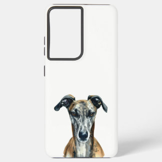 Coque Samsung Galaxy Illustration Cute Brindle Greyhound pour Amoureux 