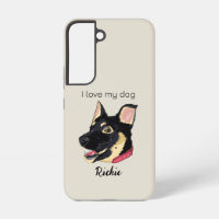 Illustration de chiot GSD Monogramme Cadeau pour a