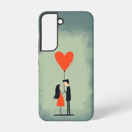 Coque Samsung Galaxy Illustration de couple adorable Samsung Coque (Verso)