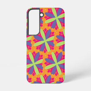 Coque Samsung Galaxy illustration de formes florales orange