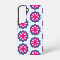Illustration de formes florales violettes et roses