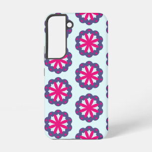 Coque Samsung Galaxy Illustration de formes florales violettes et roses