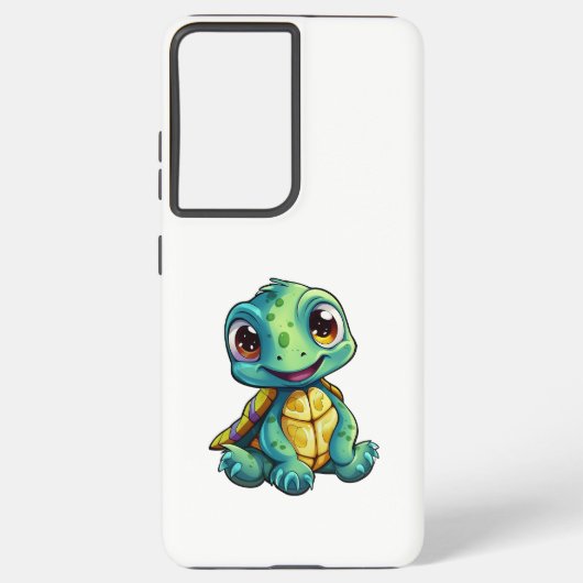 Coque Samsung Galaxy Illustration de tortue caricaturale (Verso)