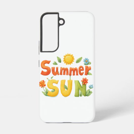 Coque Samsung Galaxy Illustration du soleil d'été (Verso)