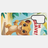 Coque Samsung Galaxy "I'm Brave!" with a Cute Puppy (Verso Horizontal)