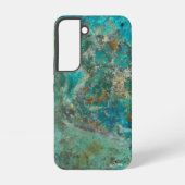 Coque Samsung Galaxy Image de pierre minérale bleu Chrysocolla (Verso)