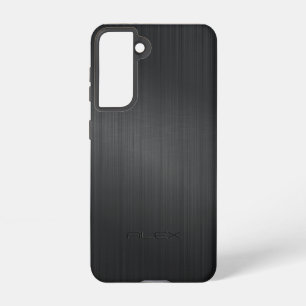 Coque Samsung Galaxy Image d'une texture d'aluminium brossé gris