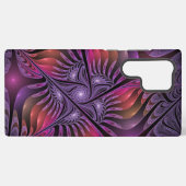 Coque Samsung Galaxy Imaginaire coloré Abstrait Trippy Violet Fractal (Verso Horizontal)