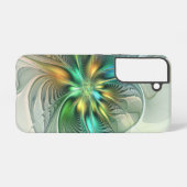 Coque Samsung Galaxy Imaginaire coloré Moderne Fleur Abstraite Fractale (Verso Horizontal)