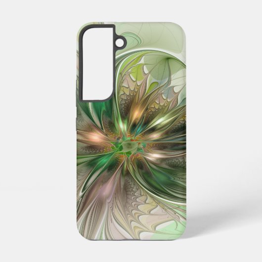 Coque Samsung Galaxy Imaginaire coloré Moderne Fleur Fractale Abstraite (Verso)