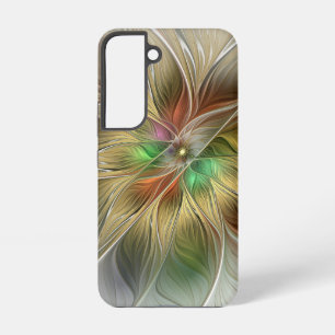 Coque Samsung Galaxy Imaginaire Floral Avec Or Moderne Abstrait Fractal