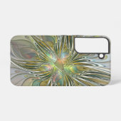 Coque Samsung Galaxy Imaginaire Floral Fleur Art Fractal Moderne Avec O (Verso Horizontal)