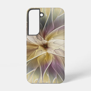 Coque Samsung Galaxy Imaginaire Floral Gold Eggplant Art Fractal Abstra