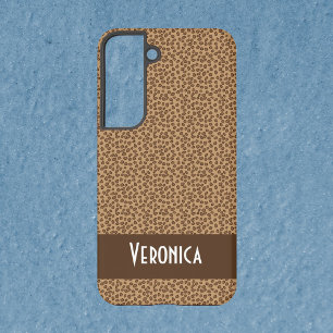 Coque Samsung Galaxy Impression de motif léopard marron Personnaliser