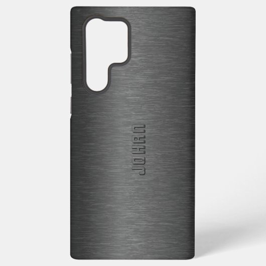 Coque Samsung Galaxy Impression en aluminium brossé noir (Verso)