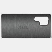 Coque Samsung Galaxy Impression en aluminium brossé noir (Verso Horizontal)