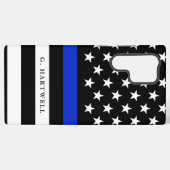 Coque Samsung Galaxy Indicateur de police de nom personnalisé (Verso Horizontal)