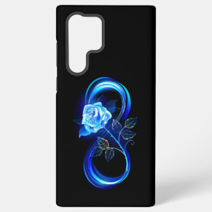 Coque Samsung Galaxy Infini lumineux avec rose bleue