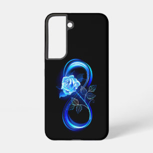 Coque Samsung Galaxy Infini lumineux avec rose bleue