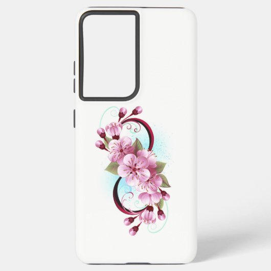 Coque Samsung Galaxy Infinité avec les fleurs Sakura (Verso)