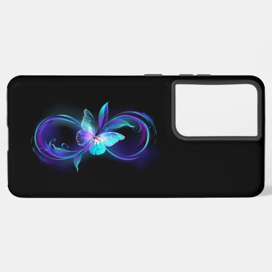 Coque Samsung Galaxy Infinité brillante avec papillon magique (Côté gauche)