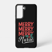 Coque Samsung Galaxy Infirmière Noël Joyeux Infirmière Cadeaux de vacan (Verso)