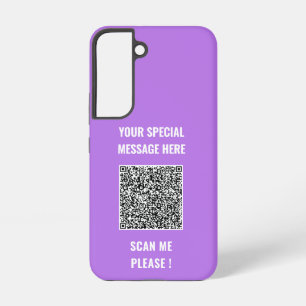 Coque Samsung Galaxy Info Code QR Votre Message Spécial Cadeau Surprise