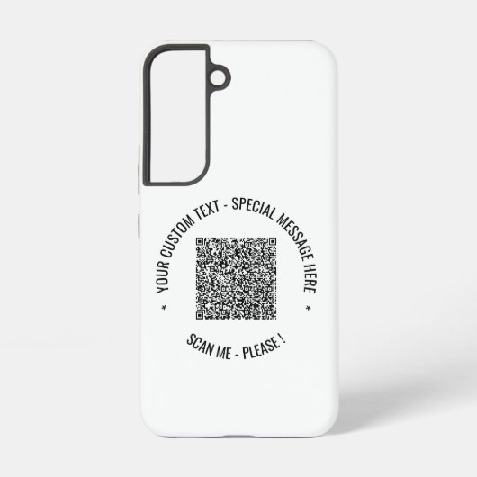 Coque Samsung Galaxy Informations d'analyse de code QR personnalisées s (Verso)
