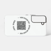 Coque Samsung Galaxy Informations d'analyse de code QR personnalisées s (Verso Horizontal)