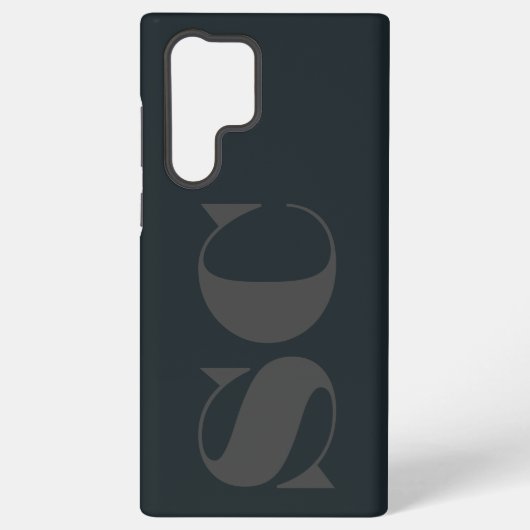 Coque Samsung Galaxy Initiales minimales modernes (Verso)