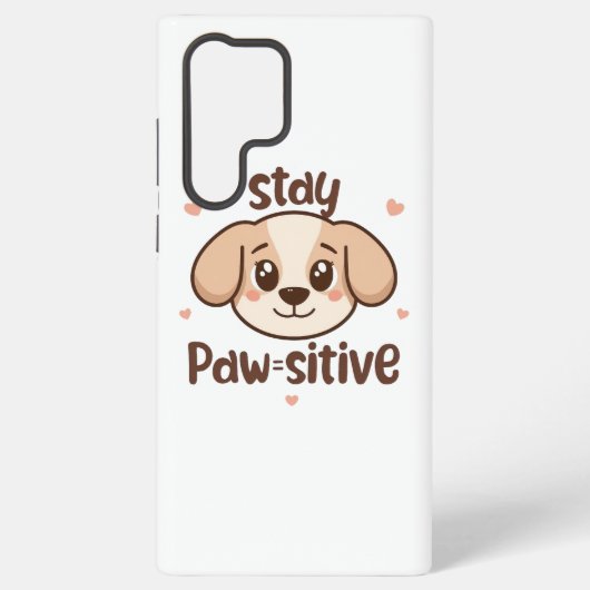 Coque Samsung Galaxy Inspirational Positive Puppy Message (Verso)