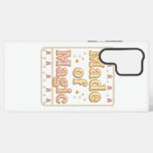 Coque Samsung Galaxy Inspirational Sparkly "Made of Magic" (Verso Horizontal)