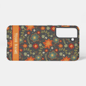 Coque Samsung Galaxy Inspirivée florale de libellules rétro (Verso Horizontal)