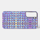 Coque Samsung Galaxy Iridescendance en or, bleu et violet géométrique 2 (Verso Horizontal)