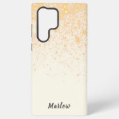 Coque Samsung Galaxy Ivoire élégant avec Parties scintillant or (Verso)