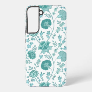 Coque Samsung Galaxy Jacobean Floral Big Motif Tee sur blanc