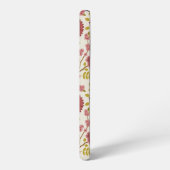 Coque Samsung Galaxy Jacobean Floral Grand Motif Reds Pinks Gold Creme (Côté gauche)