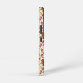 Coque Samsung Galaxy Jacobean Floral Pattern Rouge Rose Gold Crème (Côté droit)