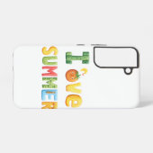 Coque Samsung Galaxy J'aime le texte d'été (Verso Horizontal)