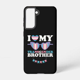 Coque Samsung Galaxy J'aime mon frère transgenre famille Trans LGBTQ