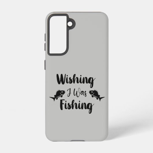 Coque Samsung Galaxy J'aimerais pêcher une citation drôle (Verso)